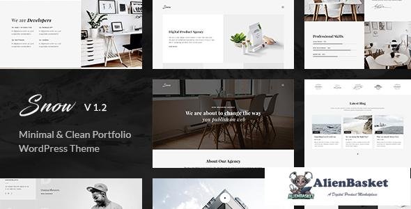 18926 Snow v1.3.3 - Minimal & Clean WordPress Portfolio Theme 