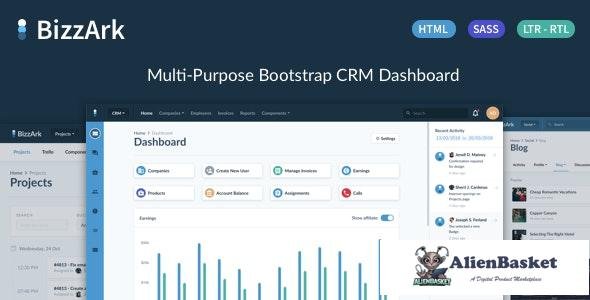 22869 BizzArk v1.0 - Multi-Purpose Business CRM Saas Admin 