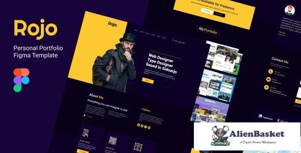 24011 Rojo v1.0 - Personal Portfolio Figma Template 