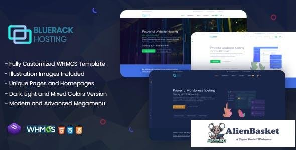 14551 Bluerack v1.0 - Modern and Professional Hosting Template with WHMCS 