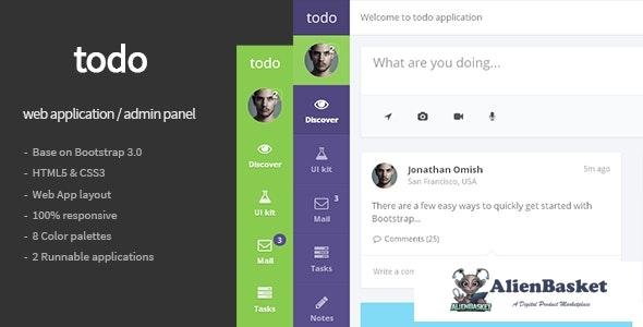 16850 todo - Web Application and Admin Panel Template 