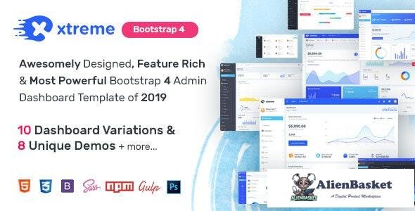 16454 Xtreme Admin - Powerful Bootstrap 4 Dashboard Template 