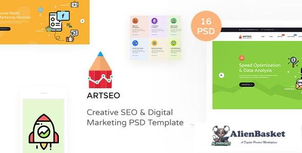 11699 ARTSEO v1.0 - Creative Seo & Digital Marketing PSD Template 
