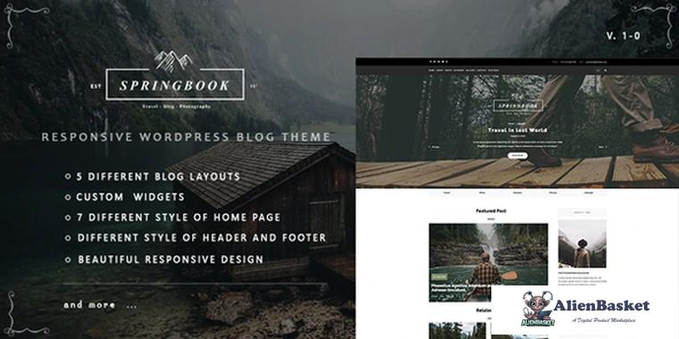 69115  Springbook v1.0 - Responsive Blog Travel Photography Theme