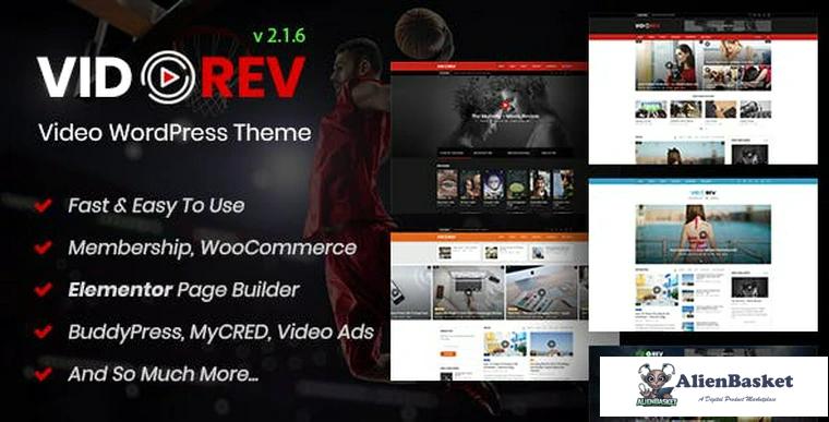 80512  VidoRev v2.9.2 - Video WordPress Theme