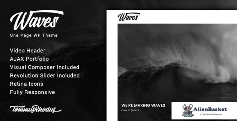 71153  Waves v1.0.1 - Fullscreen Video One-Page WordPress Theme