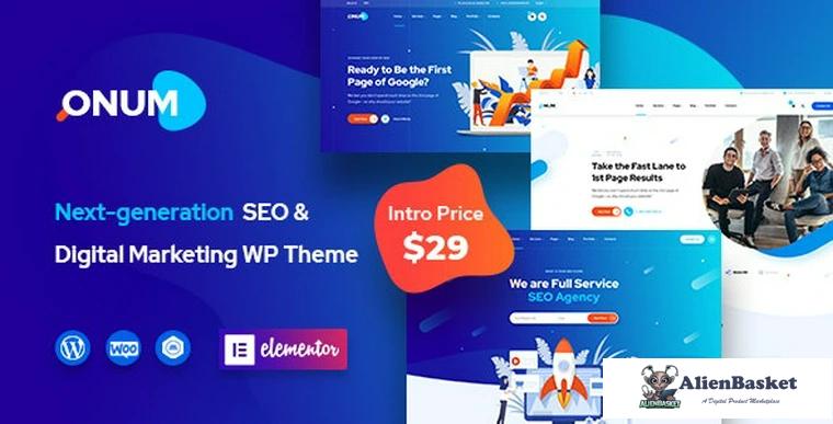 83597  Onum v1.1.2.2 - SEO & Marketing Elementor WordPress Theme