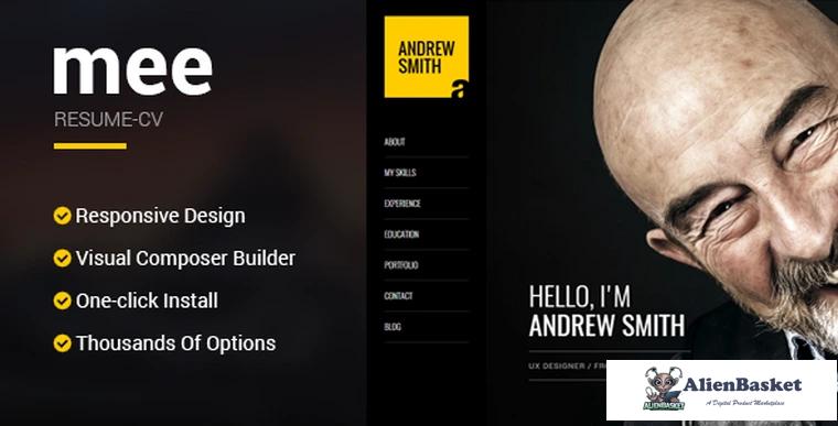 68317  MEE v1.7.0 - Responsive Resume / CV WordPress Theme