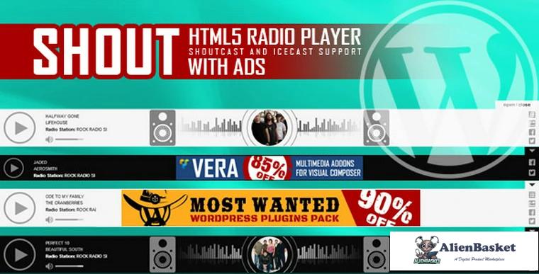 70243  SHOUT v1.2.3 - HTML5 Radio Player With Ads