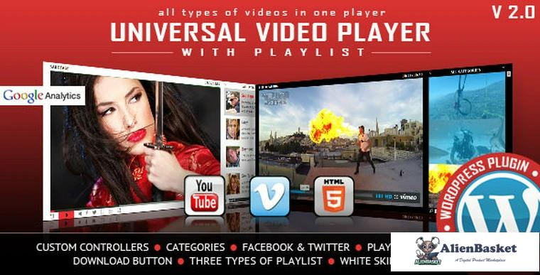 90946  Universal Video Player v3.8.1 - WordPress Plugin