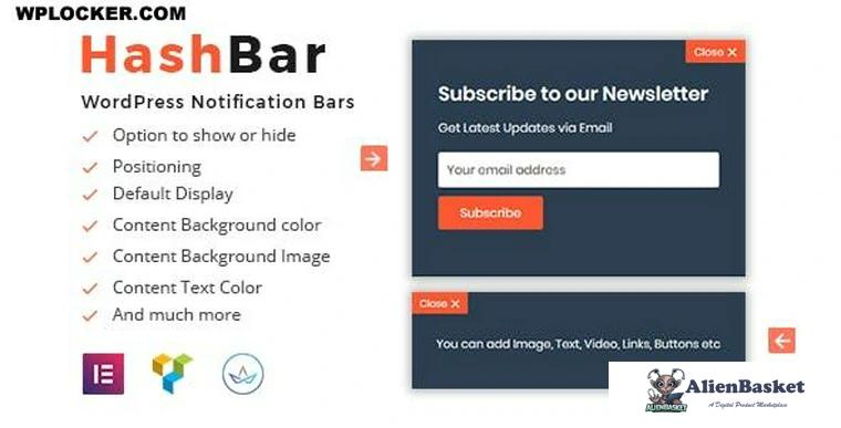 85182  HashBar Pro v1.1.6 - WordPress Notification Bar