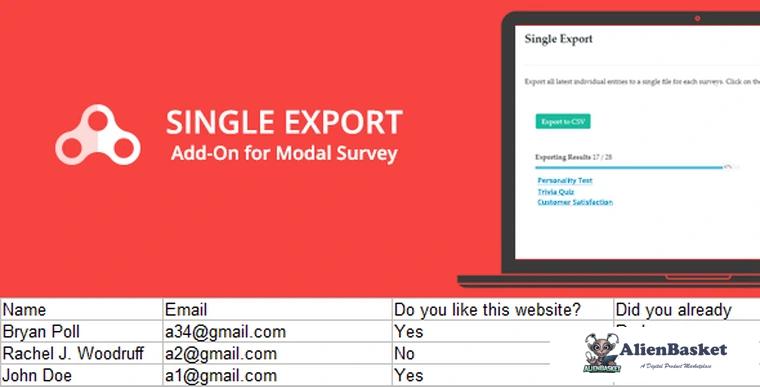 72632  Single Export v1.0.2 - Modal Survey Add-on