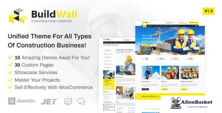 74294  BuildWall v1.3.1 - Construction Company Elementor