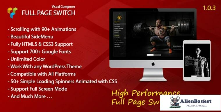 78165  Full Page Switch v1.0.3 - With Side Menu - Addon For Visual Composer