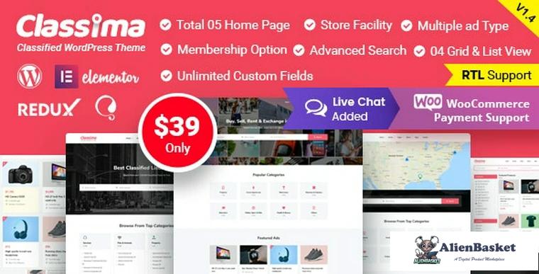 90953  Classima v2.1.13 - Classified Ads WordPress Theme