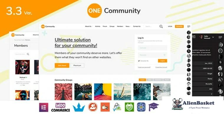 89770  OneCommunity v3.7.6 - BuddyPress Nouveau Community Theme