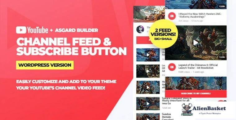 81391  Youtube Channel Feeds and Subscribe Box v1.0.0 - WordPress Plugin