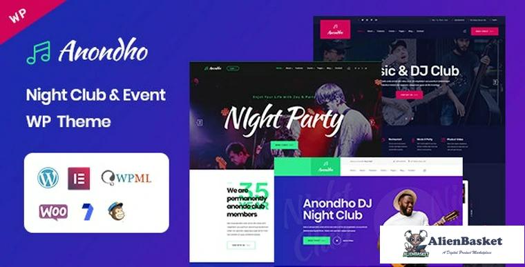 82218  Anondho v1.0 - Night Club & Event WordPress Theme