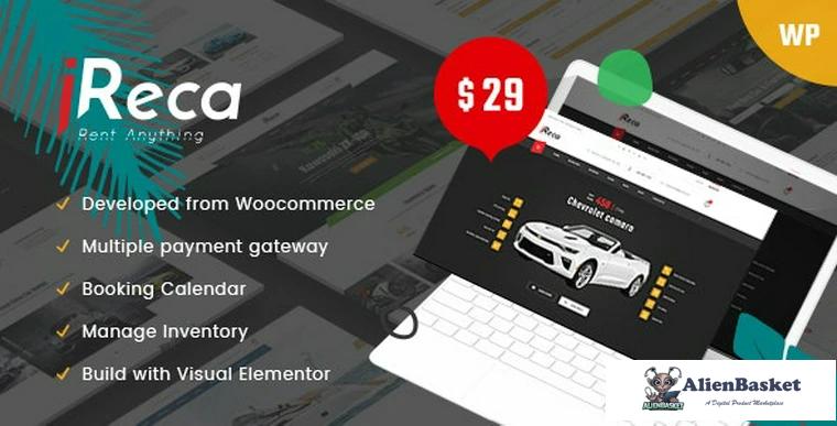 90497  Ireca v1.4.9 - Car Rental Boat, Bike, Vehicle, Calendar WordPress Theme