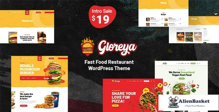 87753  Gloreya v2.0.4 - Fast Food WordPress Theme