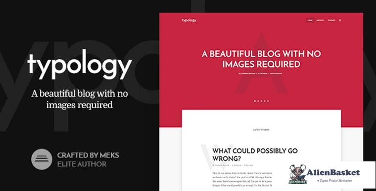 85066  Typology v1.7 - Text Based Minimal WordPress Blog Theme