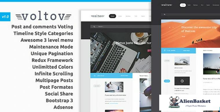 68993  Voltov v1.1 - Blog and Magazine WordPress Theme