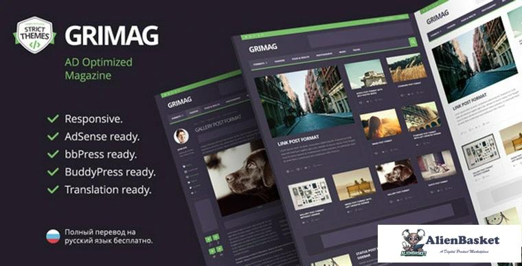 68058  Grimag v1.2.5 - Themeforest AD Optimized Magazine