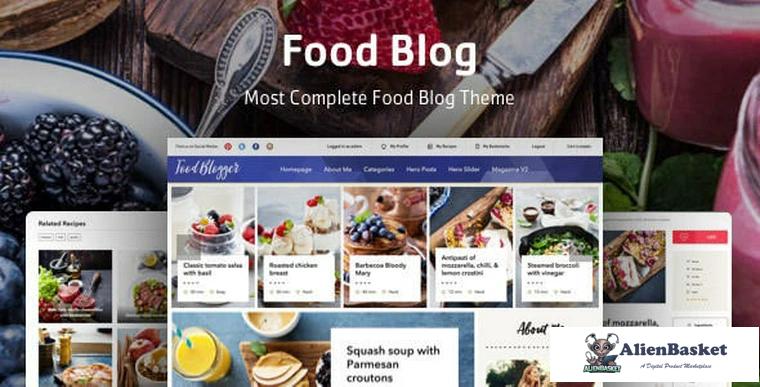 70250  Food Blog v1.0.2 - Theme for personal food recipe blog