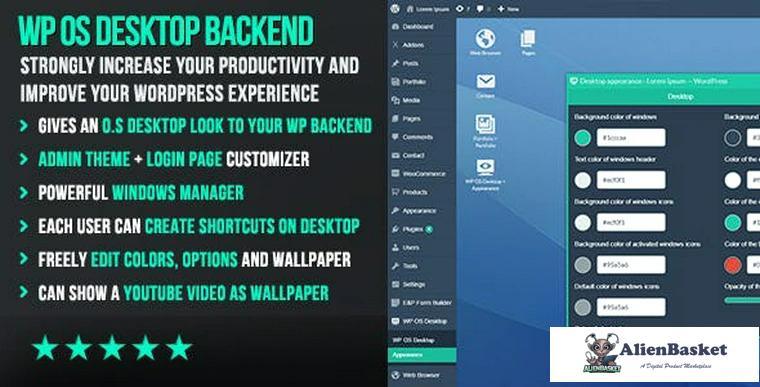 76819  WP OS Desktop Backend v1.155 - More than a Wordpress Admin Theme