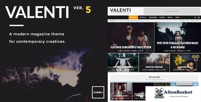 73096  Valenti v5.5.4 - WordPress HD Review Magazine News Theme