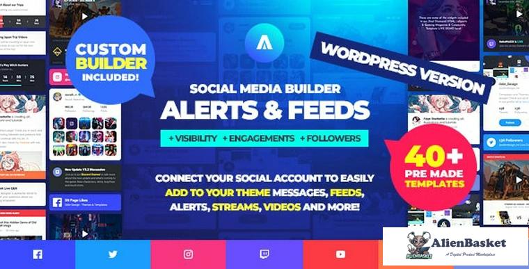 80108  Asgard v1.1.3 - Social Media Alerts & Feeds WordPress Builder - Facebook, Instagram, Twitch a