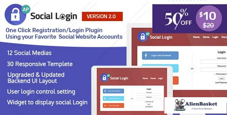 87067  Social Login WordPress Plugin v2.0.8 - AccessPress Social Login