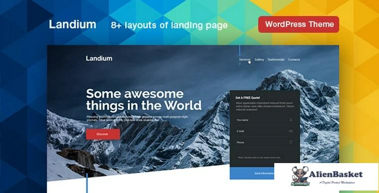 82529  Landium v2.2.3 - WordPress App Landing Page