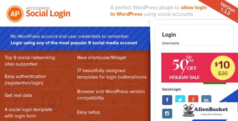 73364  AccessPress Social Login v1.3.5