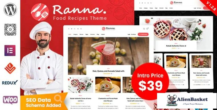 83874  Ranna v1.2.2 - Food & Recipe WordPress Theme