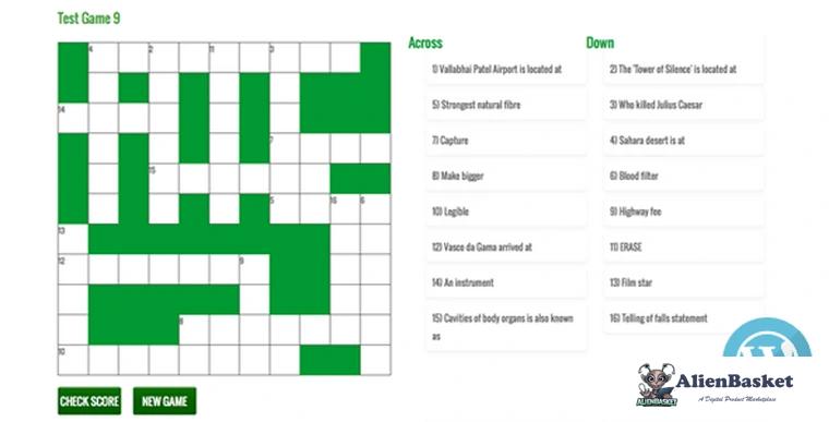 71742  WordPress Responsive Crossword Puzzle Game