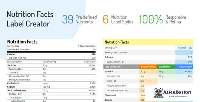 74857  Nutrition Facts Label Creator v1.2.0