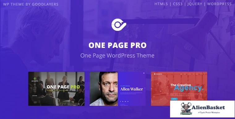 67659  One Page Pro v1.0.2 - Multi Purpose OnePage WordPress Theme