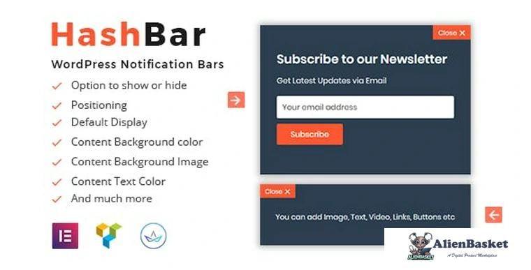 78141  HashBar Pro v1.1.0 - WordPress Notification Bar