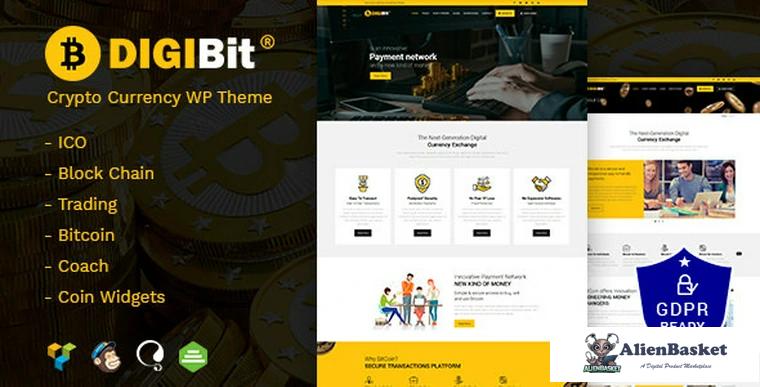 91599  DigiBit v2.2 - Cryptocurrency Mining WordPress Theme