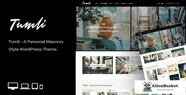 87521  Tumli v2.1 - A Personal Masonry Style WordPress Theme