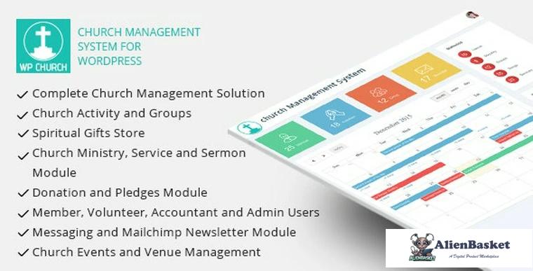 78365  WPCHURCH v1.5 - Church Management System for Wordpress