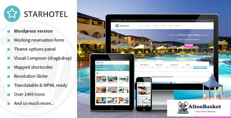 68494  Starhotel v2.0.8 - Responsive Hotel WordPress Theme