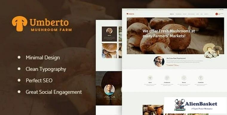 79301  Umberto v1.1 - Mushroom Farm & Organic Products Store WordPress Theme