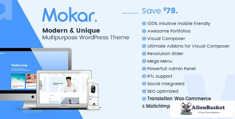 73677  Mokar v1.0.2 - Modern Multipurpose WordPress Theme