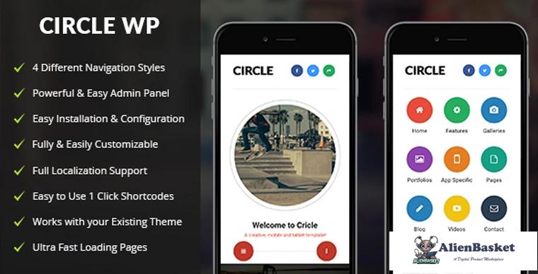 72194  Circle Mobile v1.0 - Mobile WordPress Theme