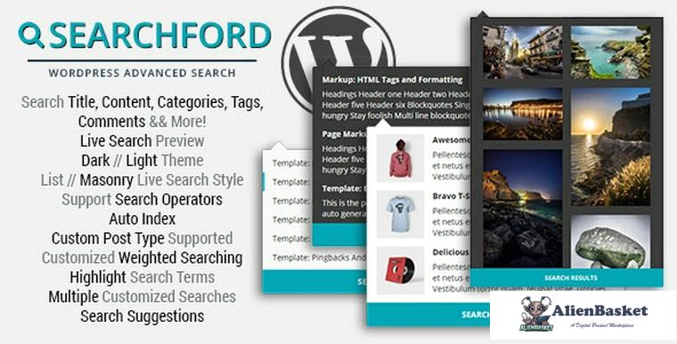 67689  Searchford v1.0.16 - WordPress Advanced Search