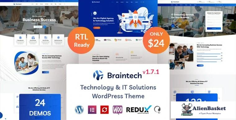 95119  Braintech v2.6.3 - Technology & IT Solutions WordPress Theme