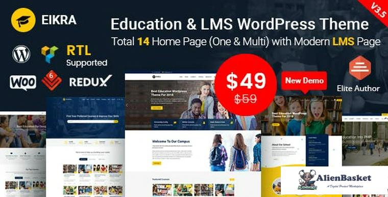 76140  Eikra Education v3.6 - Education WordPress Theme