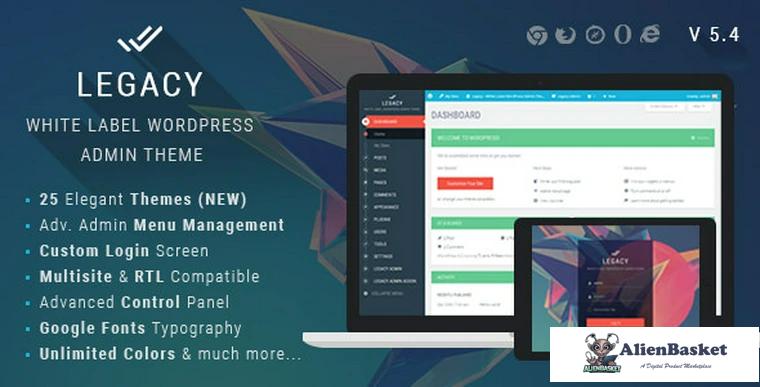 90736  Legacy v9.4 - White label WordPress Admin Theme